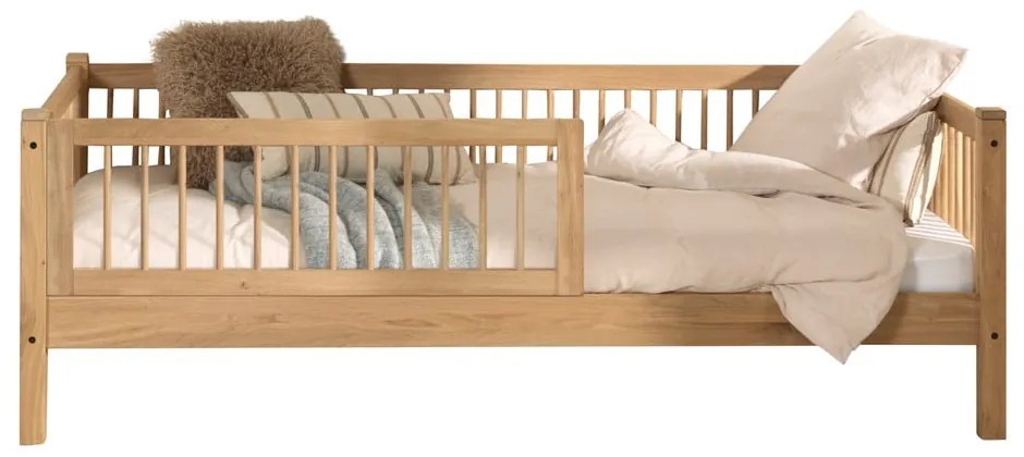 Łóżko dziecięce z litego drewna dębowego ze stelażem 90x200 cm Forrest – Vipack