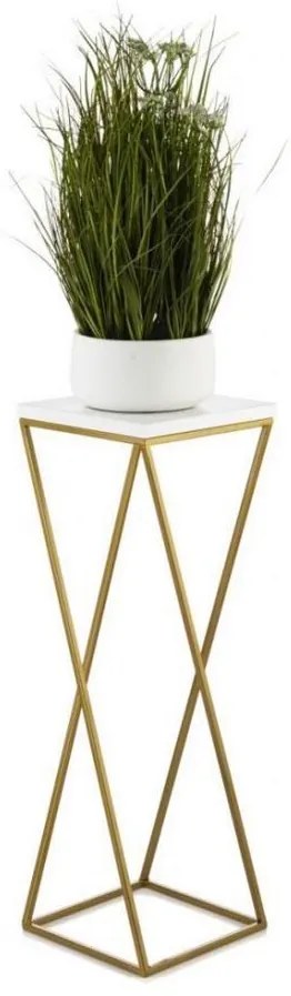 Stojak na kwiaty LOFT 70x24 cm złoto-biały