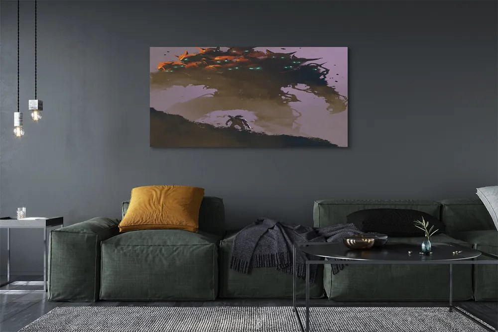 Obraz drukowany na płótnie Człowiek z Głowami