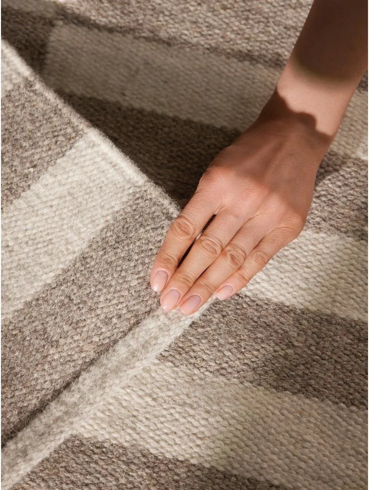Biały/szary wełniany dywan dwustronny/tkany ręcznie 200x300 cm Vika – Hanse Home