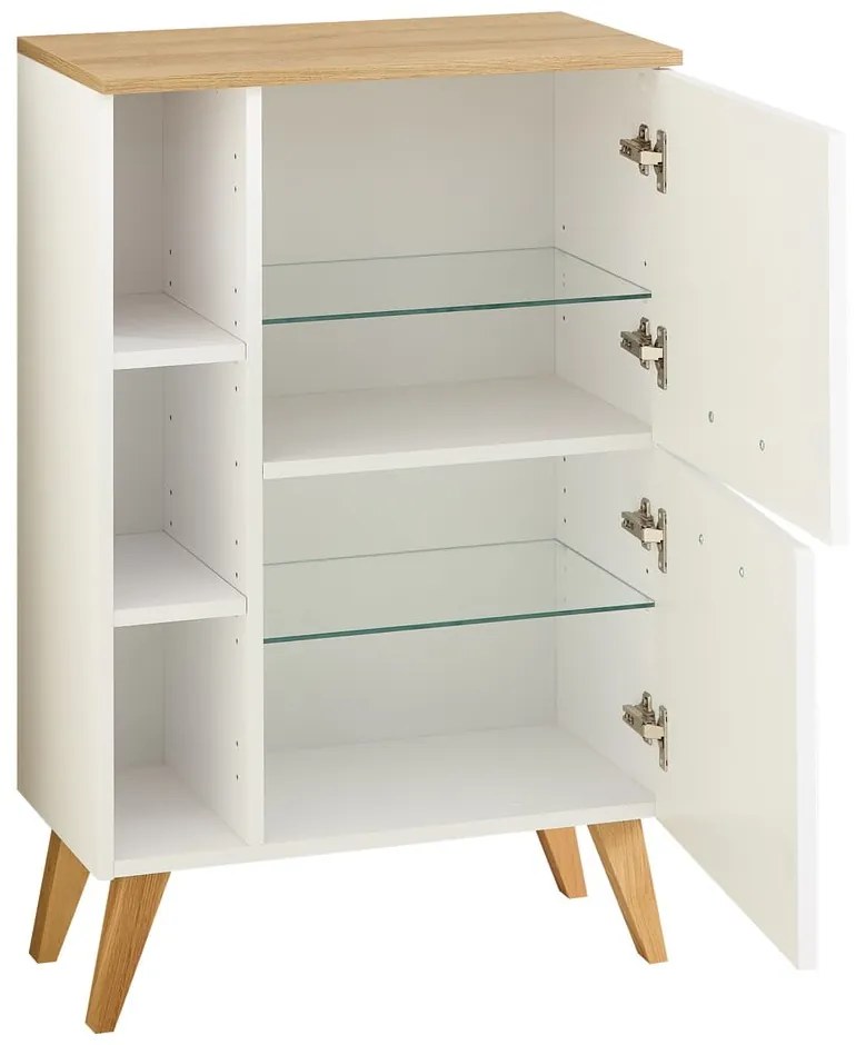 Biała niska/wisząca szafka łazienkowa 77x60 cm Quickset 383 – Pelipal