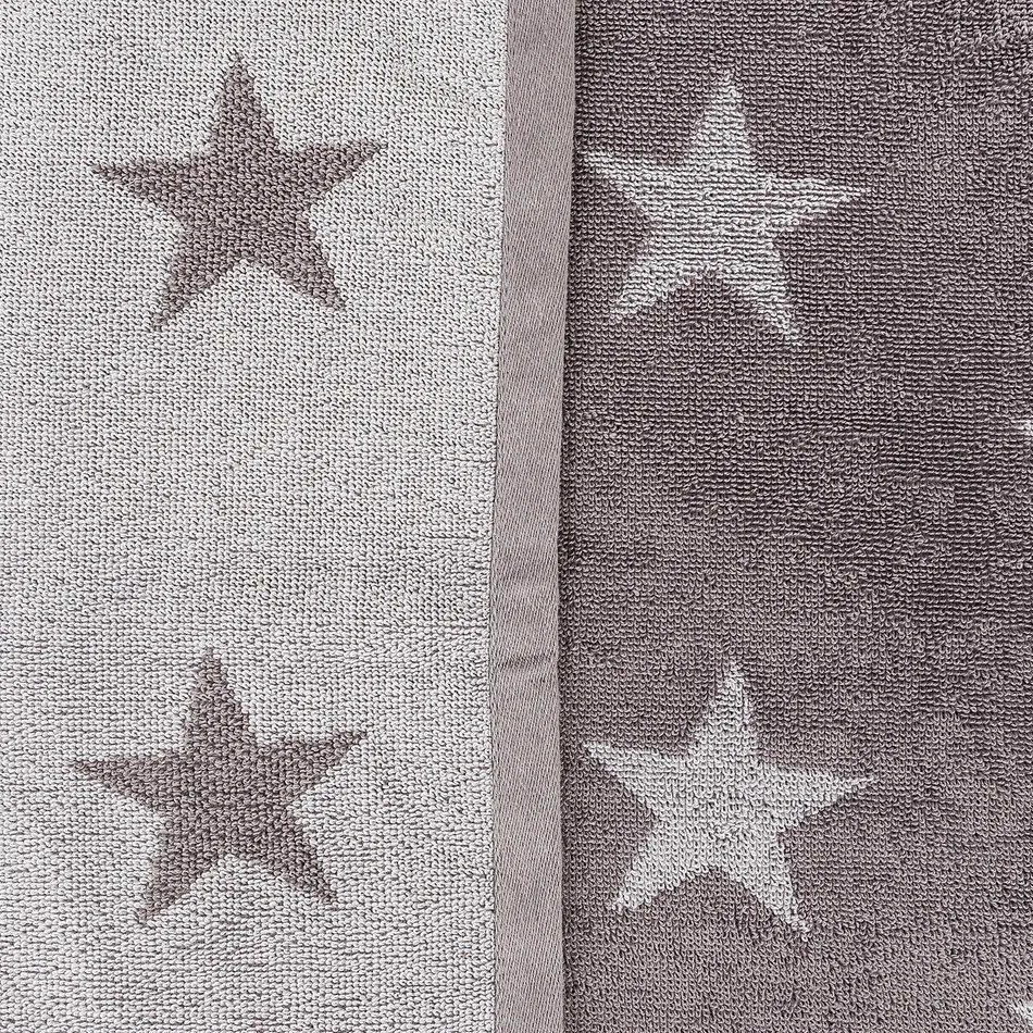 Ręcznik kąpielowy Stars szary, 70 x 140 cm