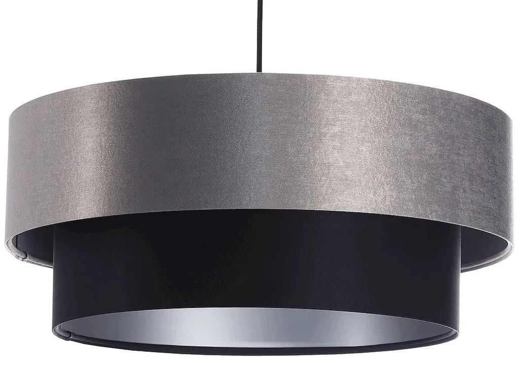 Szaro-czarna podwójna lampa wisząca - S414 K8-C19