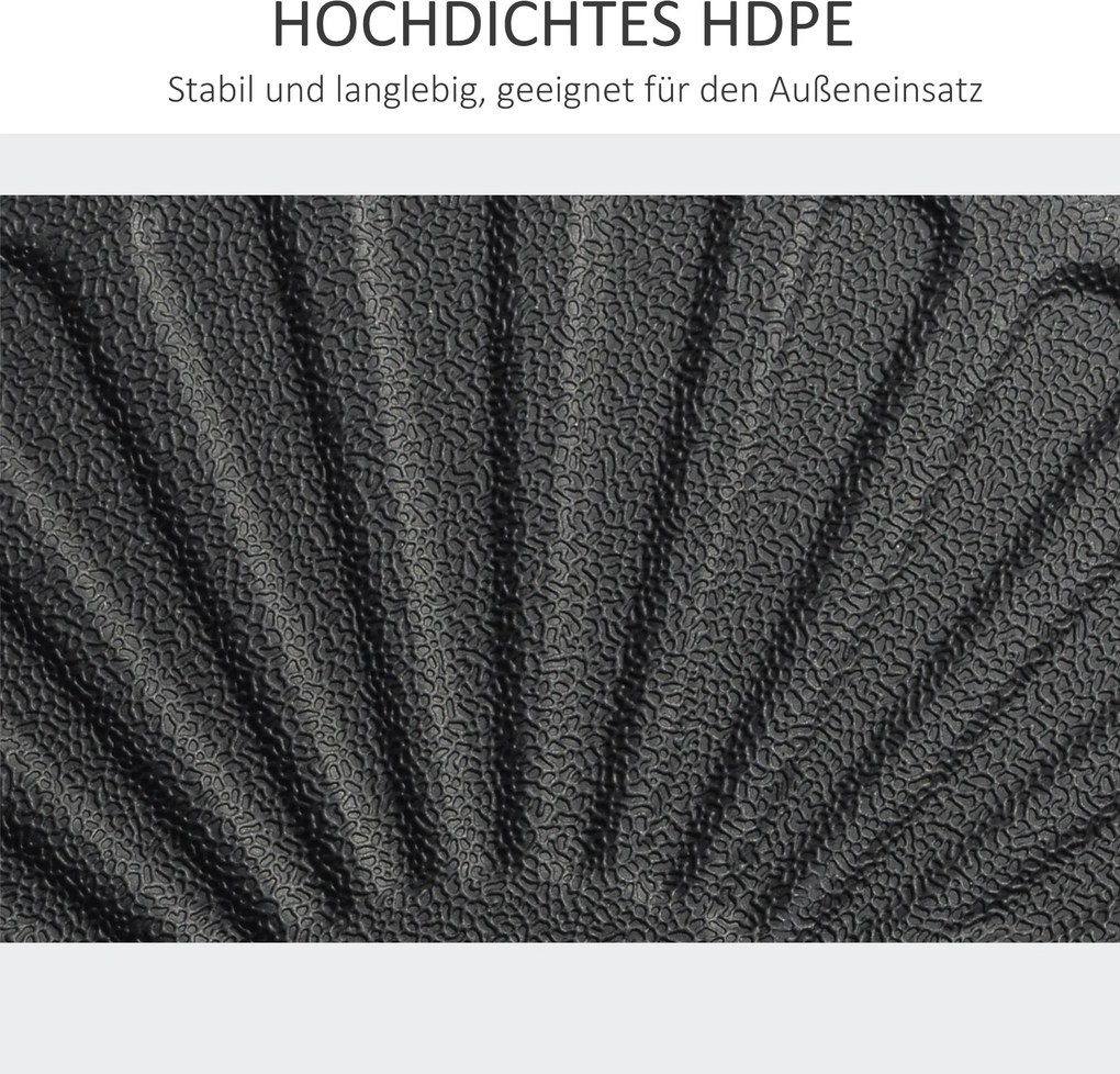 Outsunny podstawa do parasola ogrodowego 22 kg czarna cementowa Ø51x12 cm pasuje do drążków 38/48 mm do ogrodu tarasu balkonu | Aosom PL