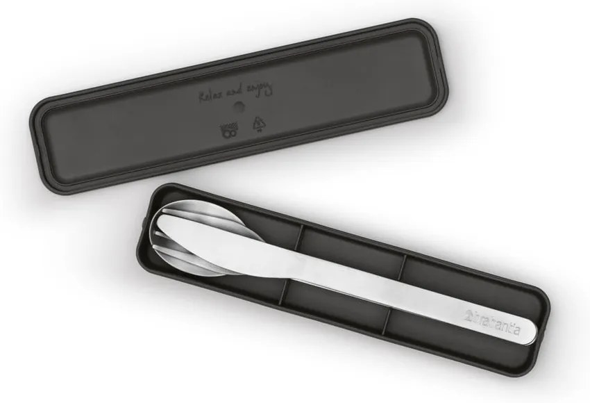Sztućce podróżne ze stali nierdzewnej w kolorze srebra zestaw 3 szt. Make &amp; Take – Brabantia