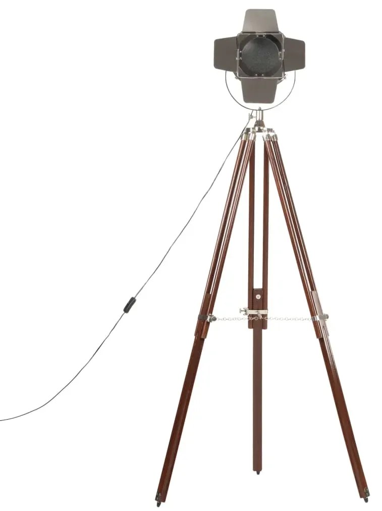 Drewniana retro lampa podłogowa regulowana - EX189 N5-P07