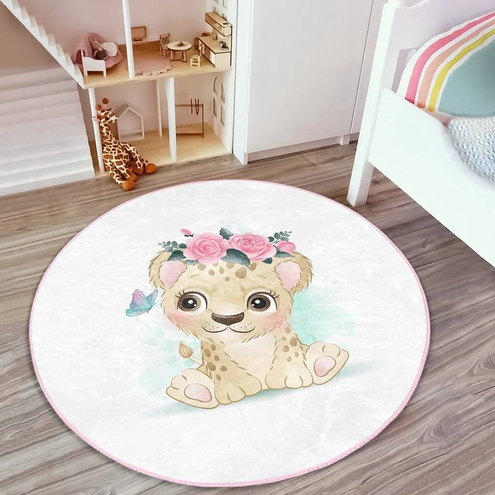 Biały dywan dziecięcy ø 100 cm Comfort – Mila Home