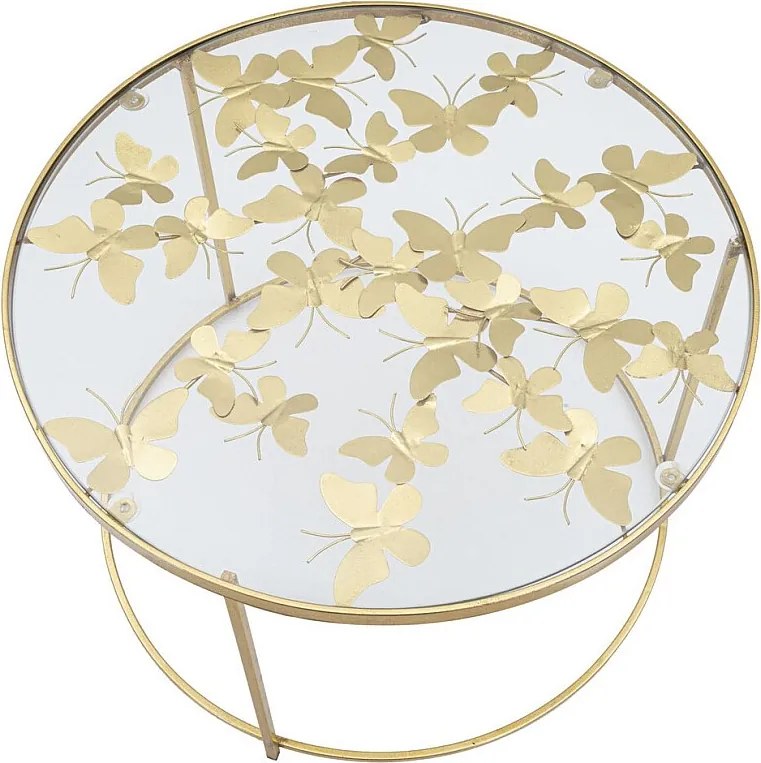 Stolik Kawowy VKH559, Złoto, 60x60x40,5 cm, Kendra Home