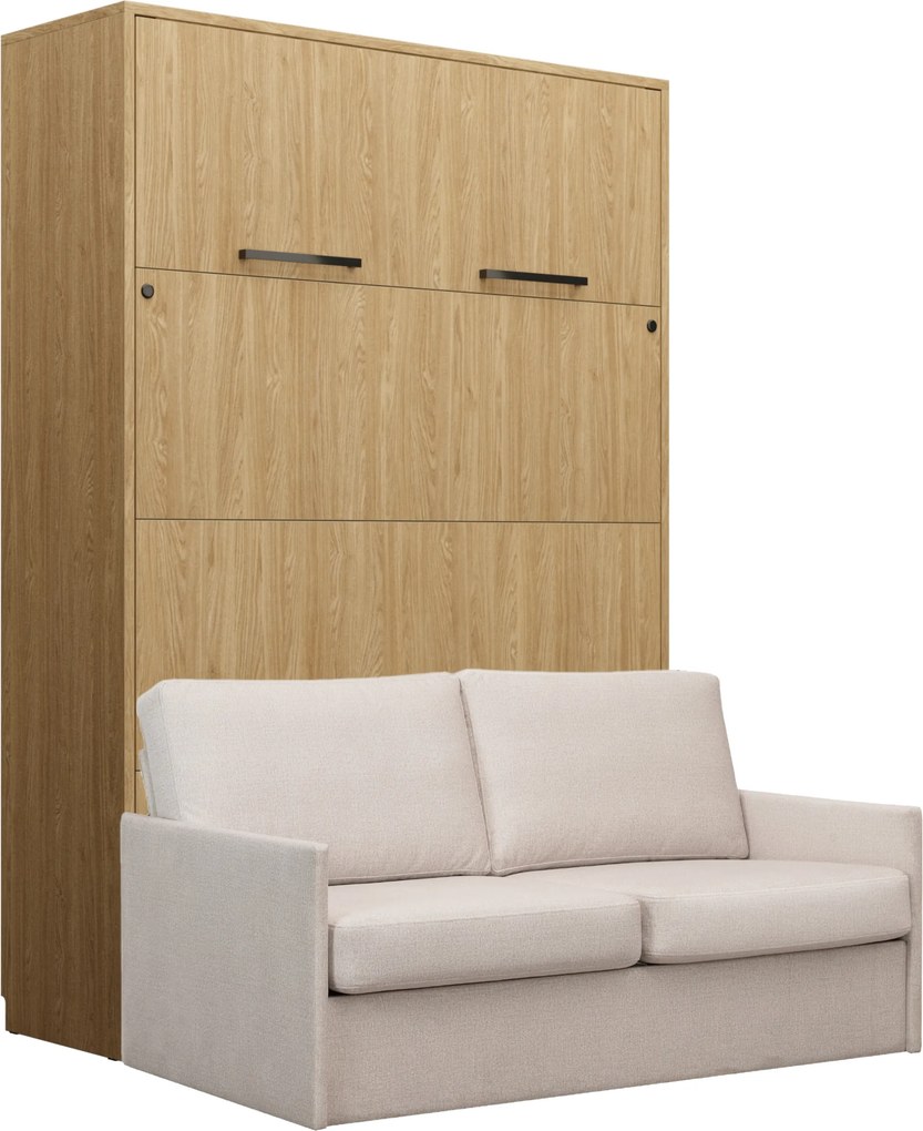 Półkotapczan z sofą GENIUS 140x200 lub 160x200 cm kolory matowe, rozwiązanie do małych pomieszczeń (sofa z pojemnikiem)