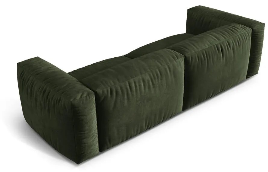 Zielona aksamitna sofa modułowa 240 cm Martina – Micadoni