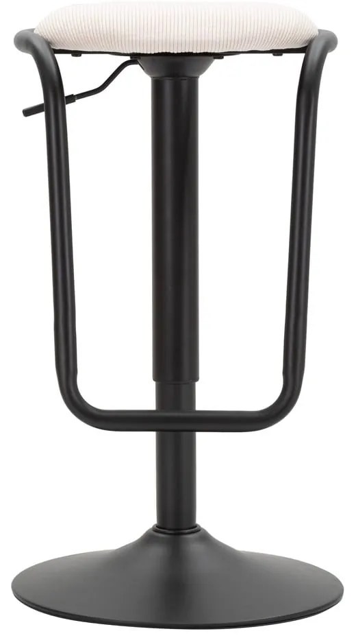 Biały/czarny tapicerowany hoker z regulowaną wysokością (wysokość siedziska 61 cm) Destiny – Mauro Ferretti
