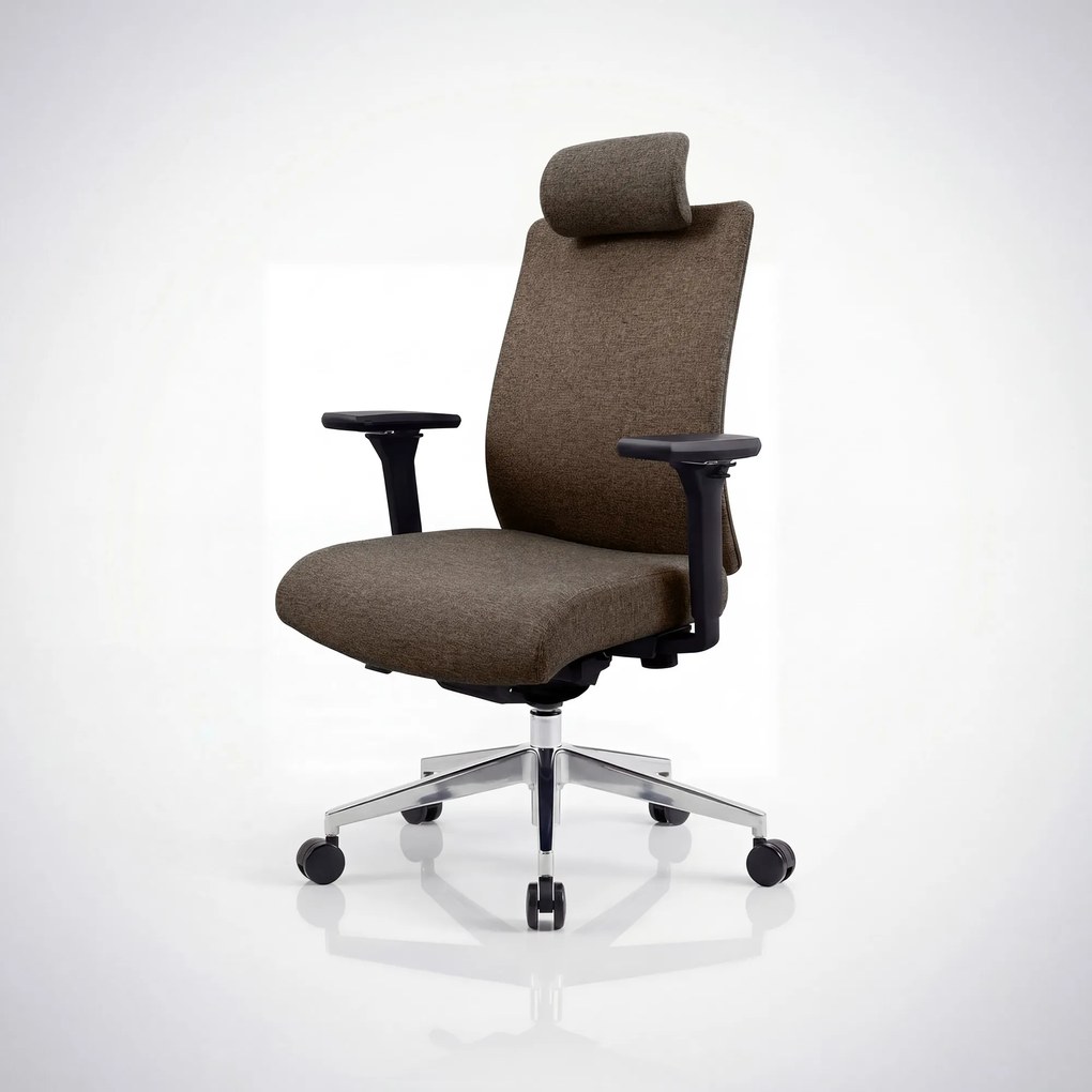 Fotel biurowy ergonomiczny brązowy VECTOR