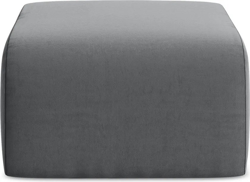 Szary aksamitny podnóżek Lani – Makamii