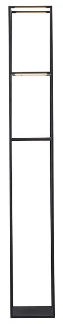 Designerska lampa podłogowa czarna z wbudowanym LED z dotykowym ściemniaczem - JitskeDesignerski Oswietlenie wewnetrzne