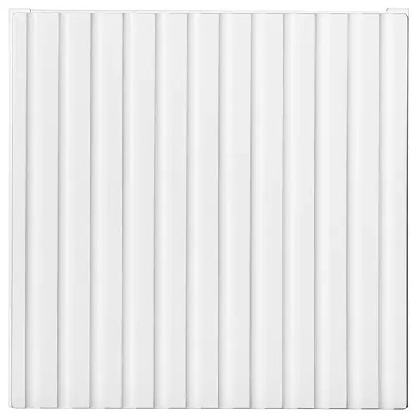 Biała kwadratowa szafka łazienkowa z ryflowaniem S1-P39