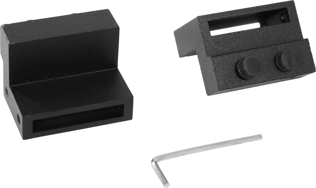 HOMCOM Zestaw szyn przesuwnych do drzwi, max. 100 kg, Metal, Czarny, 200 cm