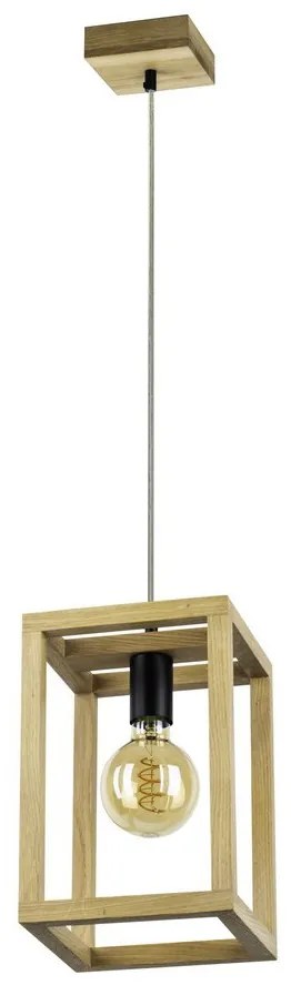 Spot-Light 61540174 - Żyrandol na lince KAGO 1xE27/60W/230V matowy dąb