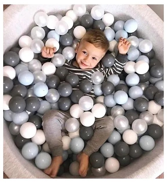 Suchy basen z kulkami 90x40 cm - kolorowe balony - 200 piłeczek
