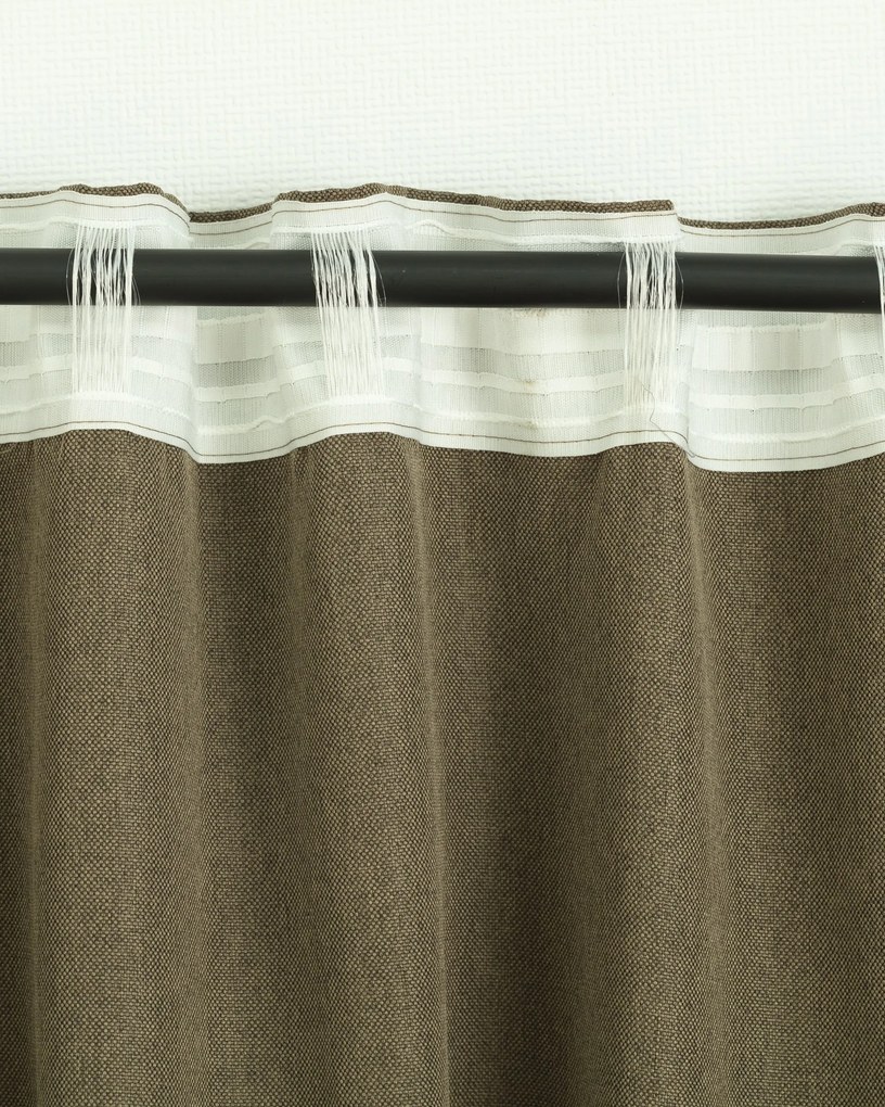 Zasłona BASIC na taśmie marszczącej 140x300cm jasne khaki 1 szt.
