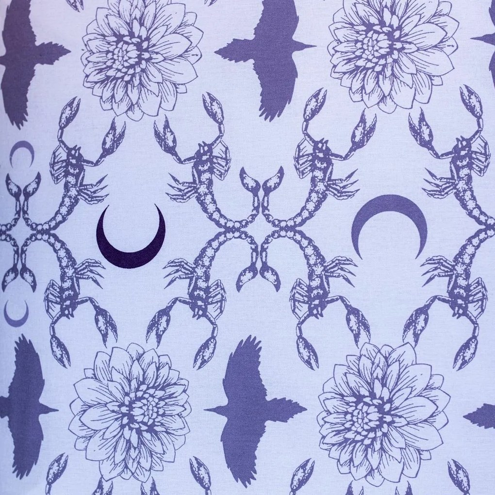 Jerry Fabrics Pościel bawełniana Środa fioletowa,140 x 200 cm, 70 x 90 cm