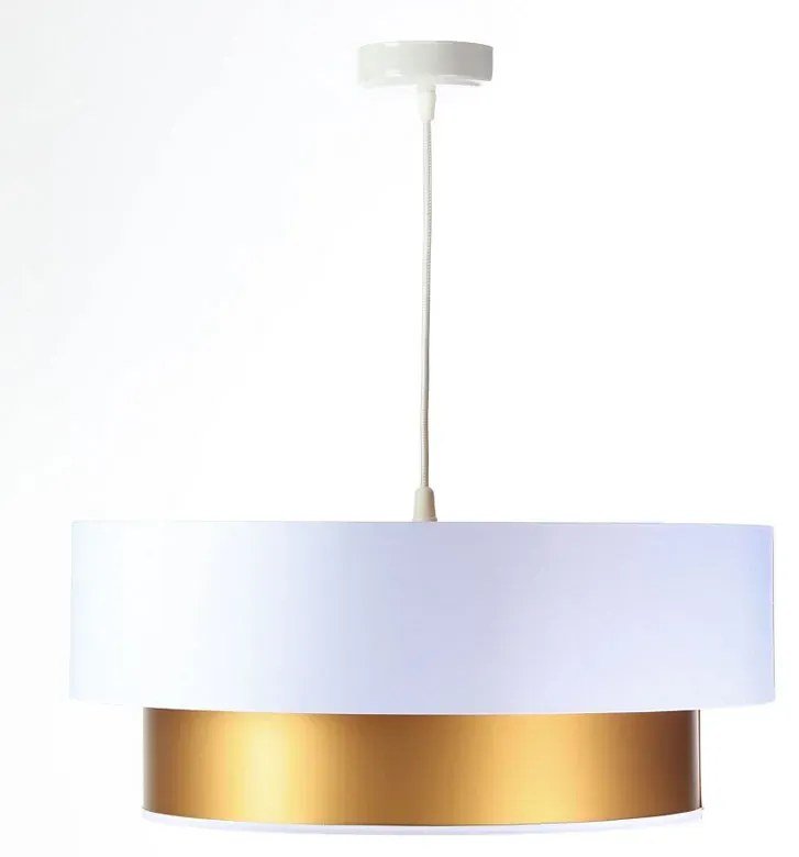 Złoto-biała lampa wisząca w stylu glamour - 5X S420 B9-R29