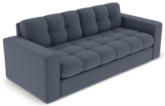 Sofa Justin 2-osobowa, ciemny niebieski, tkanina strukturalna