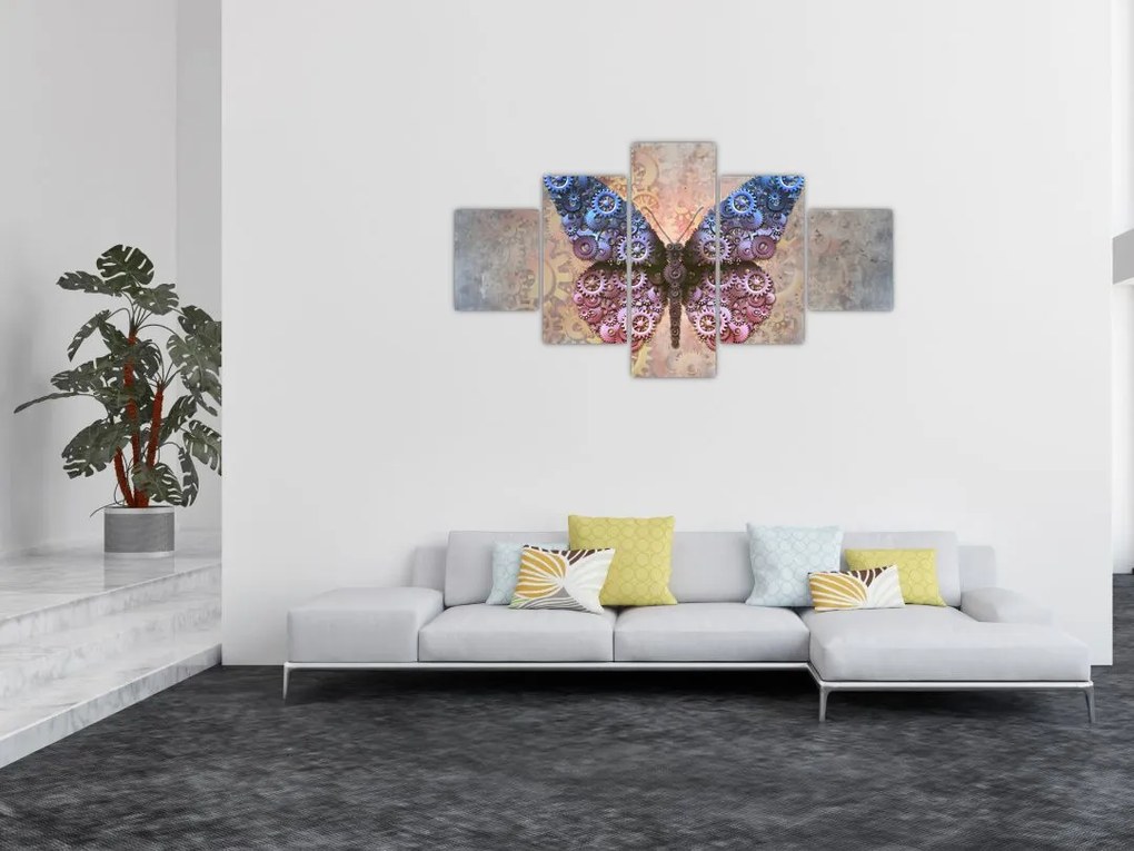 Obraz - Steampunk motyl (125x70 cm)