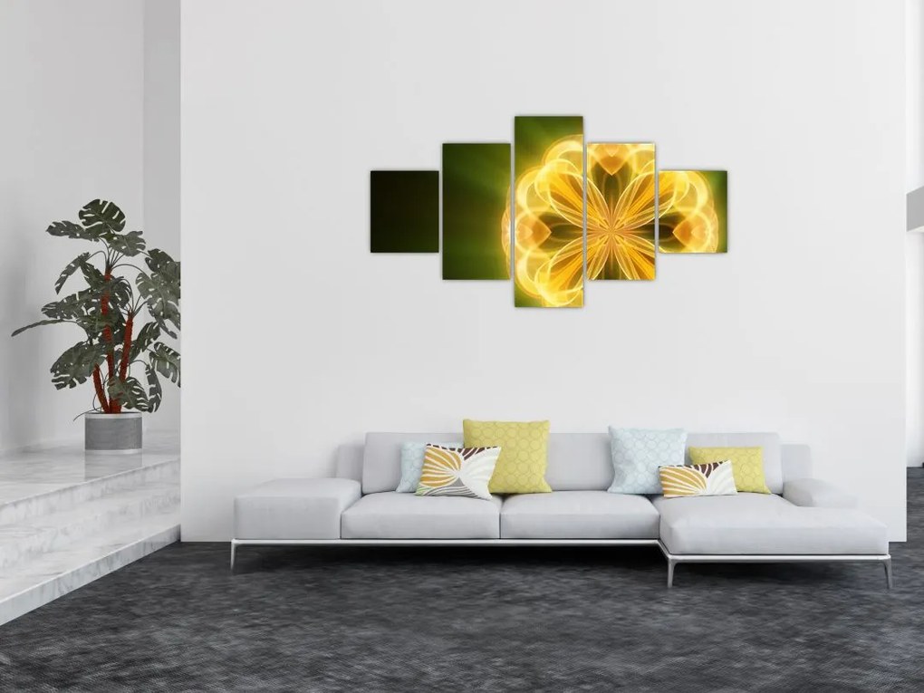 Obraz żółtego kwiatu (125x70 cm)
