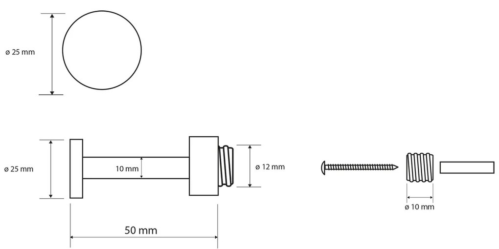 Sapho XR218 X-Round wieszak prosty 5 cm, chrom