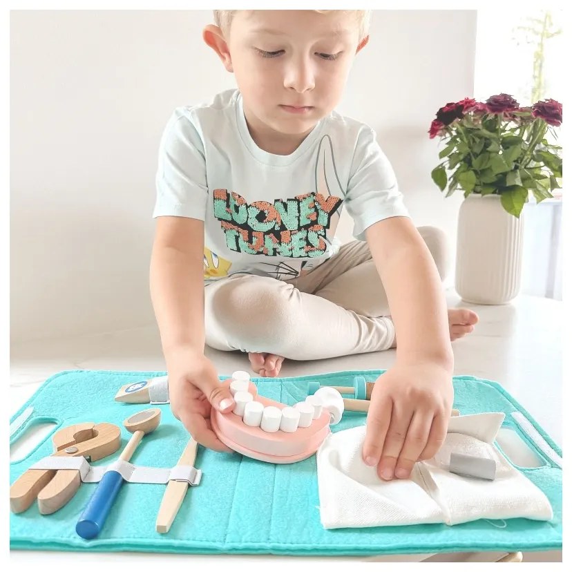 Tooky toy zestaw małego dentysty walizka lekarza 19 el. fsc
