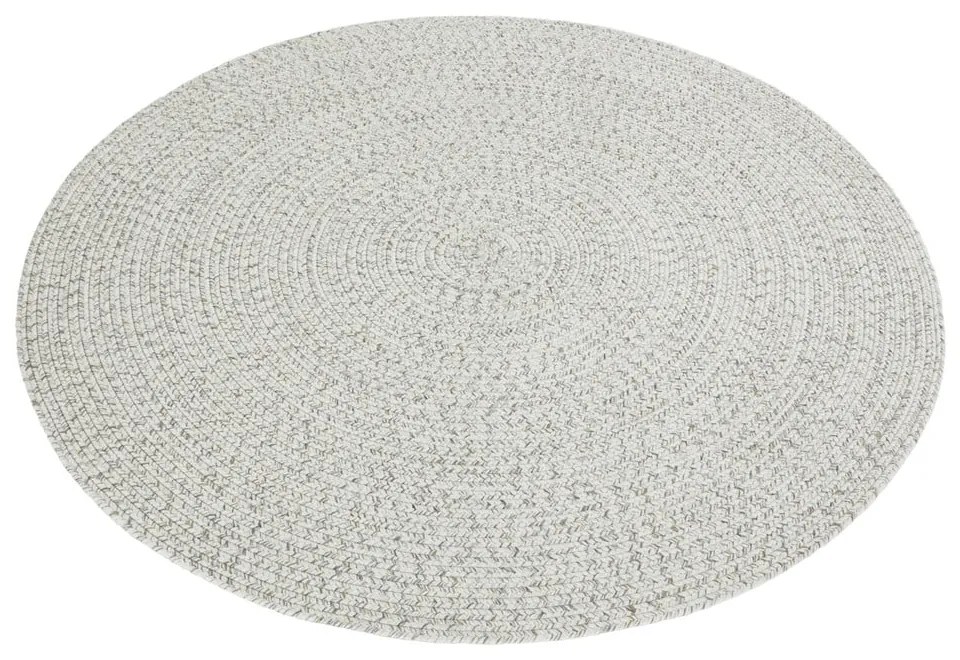 Białobeżowy okrągły dywan odpowiedni na zewnątrz ø 150 cm – NORTHRUGS