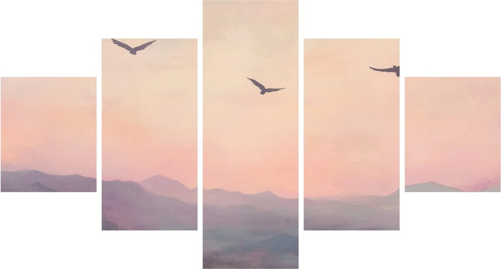 Obraz - Stado ptaków II. (125x70 cm)