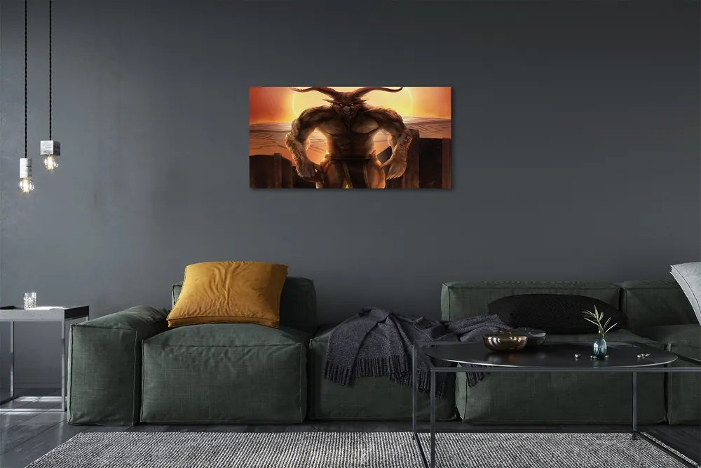 Zdjęcie na płótnie Postać o Zachodzie Słońca