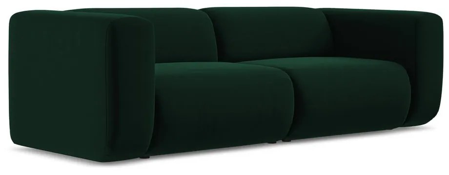 Ciemnozielona aksamitna sofa 228 cm Ekahi – Makamii