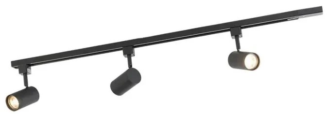 Inteligentny system oświetlenia szynowego czarny z 3 WiFi GU10 1-fazowy - Iconic Jeana Nowoczesny Oswietlenie wewnetrzne