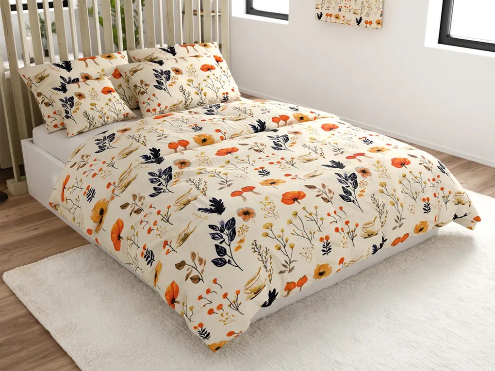 PrzytulneMieszkanie.pl PrzytulneMieszkanie.pl Pościel z mikropluszu PAPAVA kremowa Rozmiar pościeli: 70 x 90 cm | 140 x 220 cm