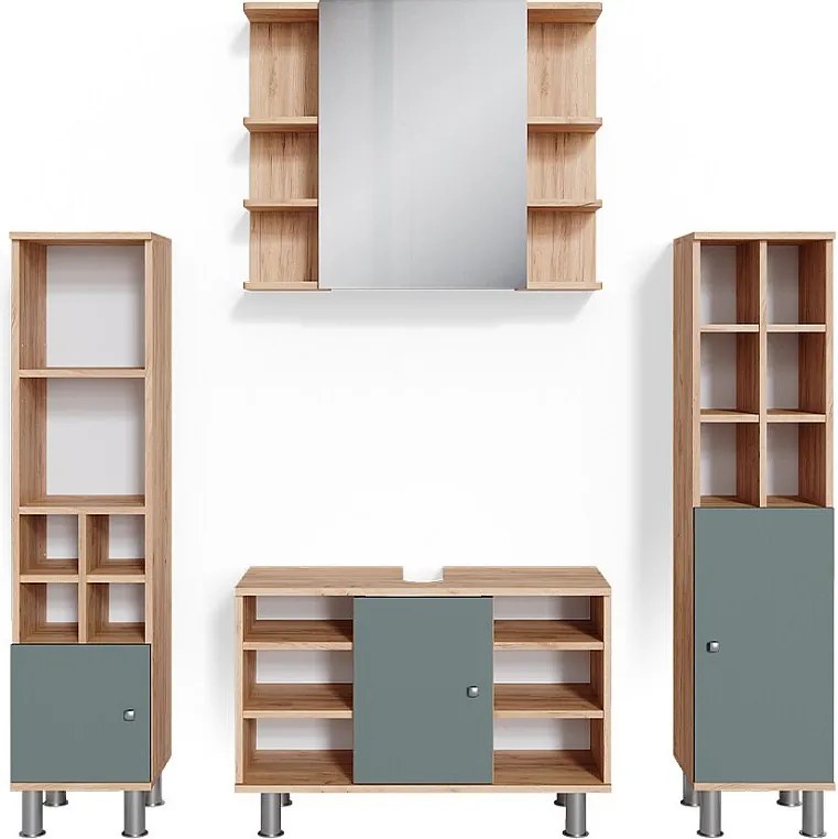 Zestaw mebli łazienkowych zielony 60x32x54 fynn