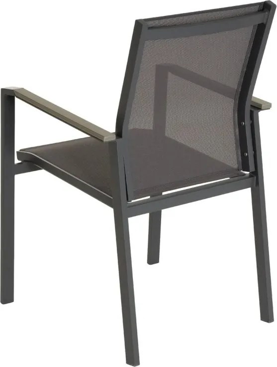 Zestaw krzeseł ogrodowych, szary 4 szt