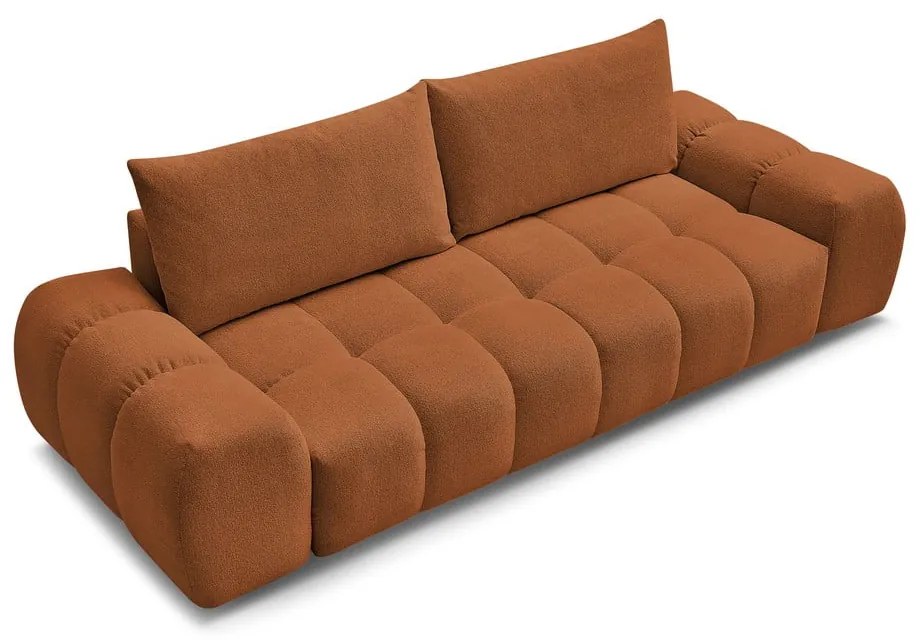 Sofa z tkaniny szenilowej w kolorze terakoty 278 cm Everest – Bobochic Paris