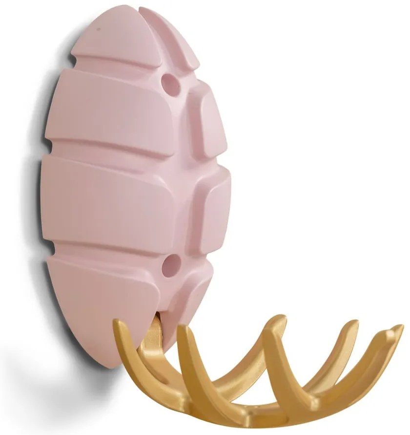 Jasnoróżowy haczyk ścienny Bug – Spinder Design