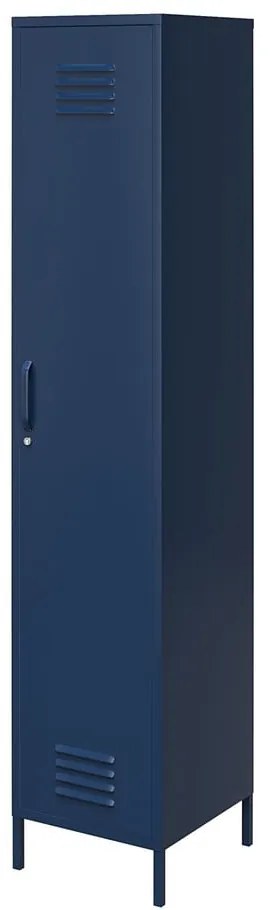 Niebieska metalowa szafka 38x185 cm Bradford – Queer Eye