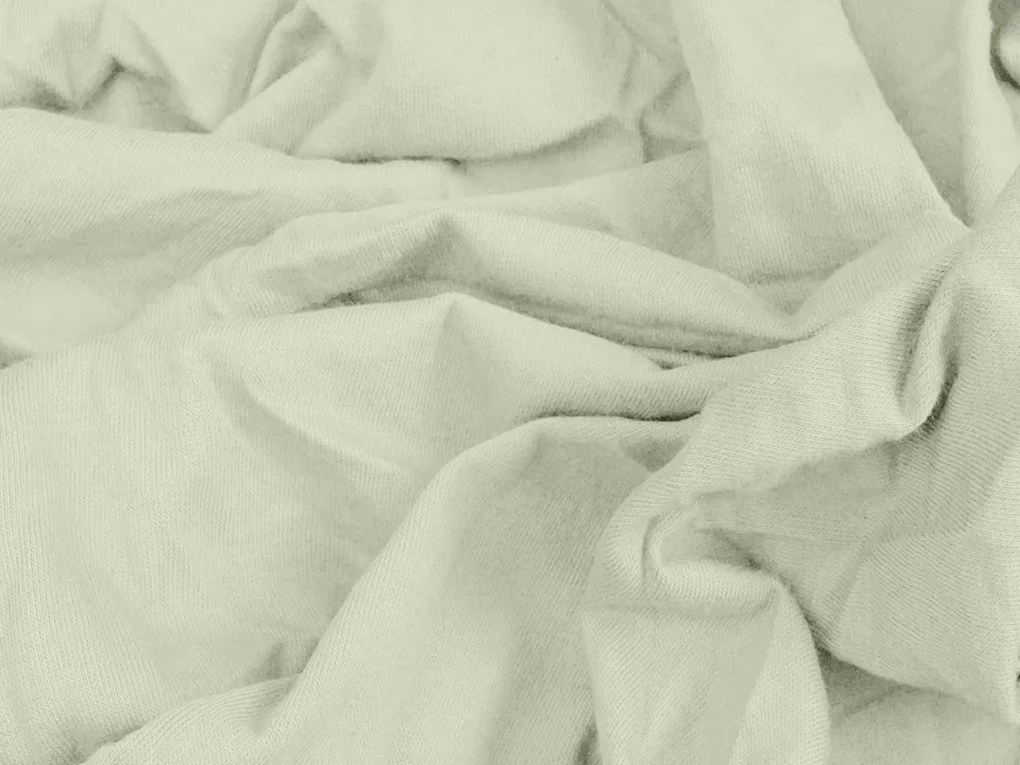 PrzytulneMieszkanie.pl Prześcieradło z dżerseju jasnokremowe 90 x 200 cm