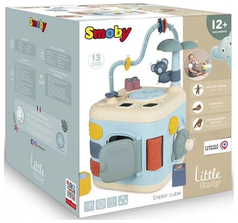 Smoby little sensoryczna kostka aktywności dla dzieci sorter labirynt 13w1