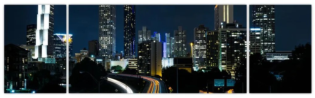 Obraz nocnej metropolii (170x50 cm)