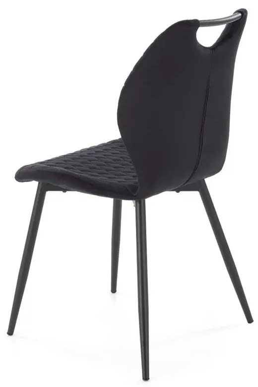 Krzesło tapicerowane K569 VELVET czarne HALMAR