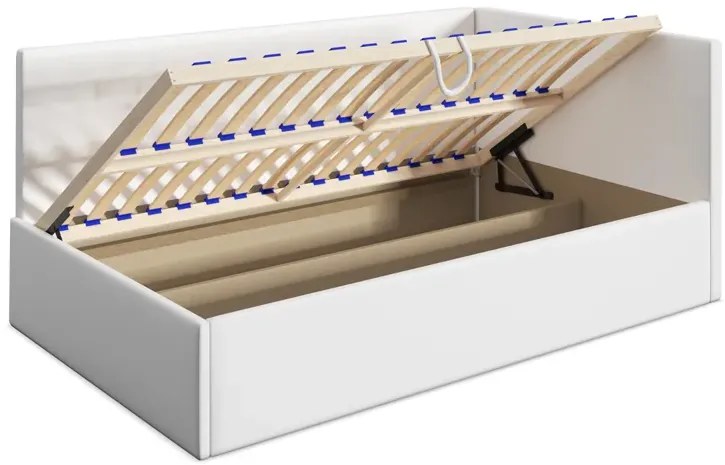 Musztardowy tapczan z oparciem 120x200 D3-P06