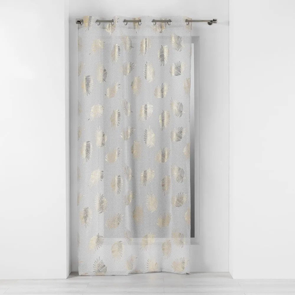 Firanka w beżowo-złotym kolorze 140x280 cm Sunny – douceur d'intérieur