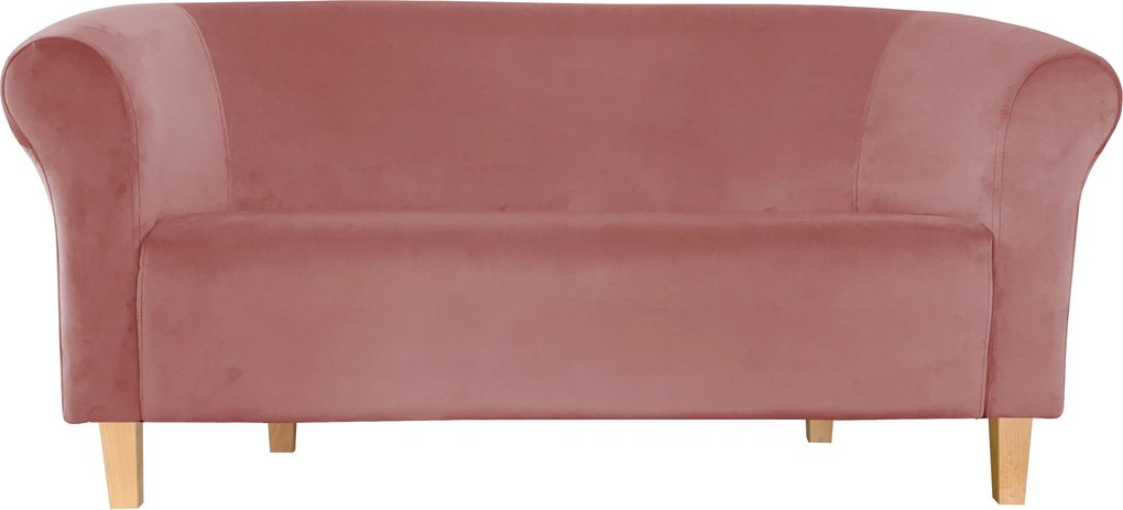 Sofa Milo tkanina Welur : Kolor nogi - Drewno, Kolor tkaniny - VELVET - MG58, Typ tkaniny - Velvet, Wysokość nogi - 15 cm