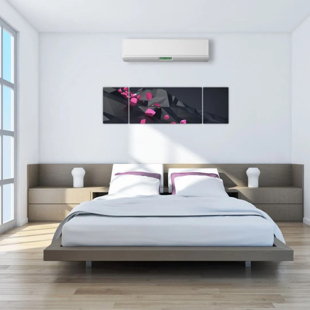 Obraz abstrakcji 3D (170x50 cm)