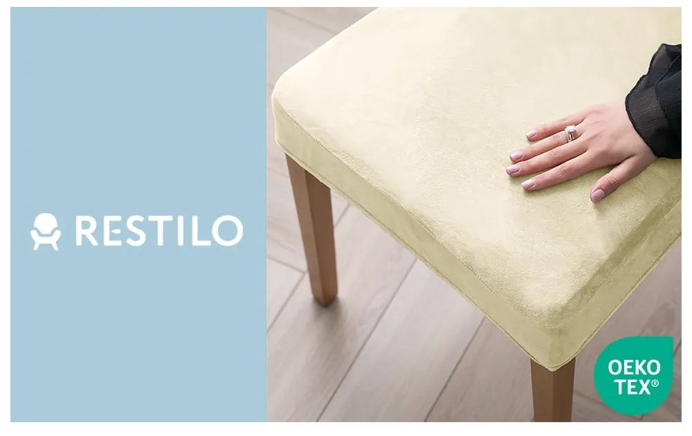 Kremowe elastyczne pokrowce na krzesło zestaw 4 szt. 48 cm Sento – Restilo